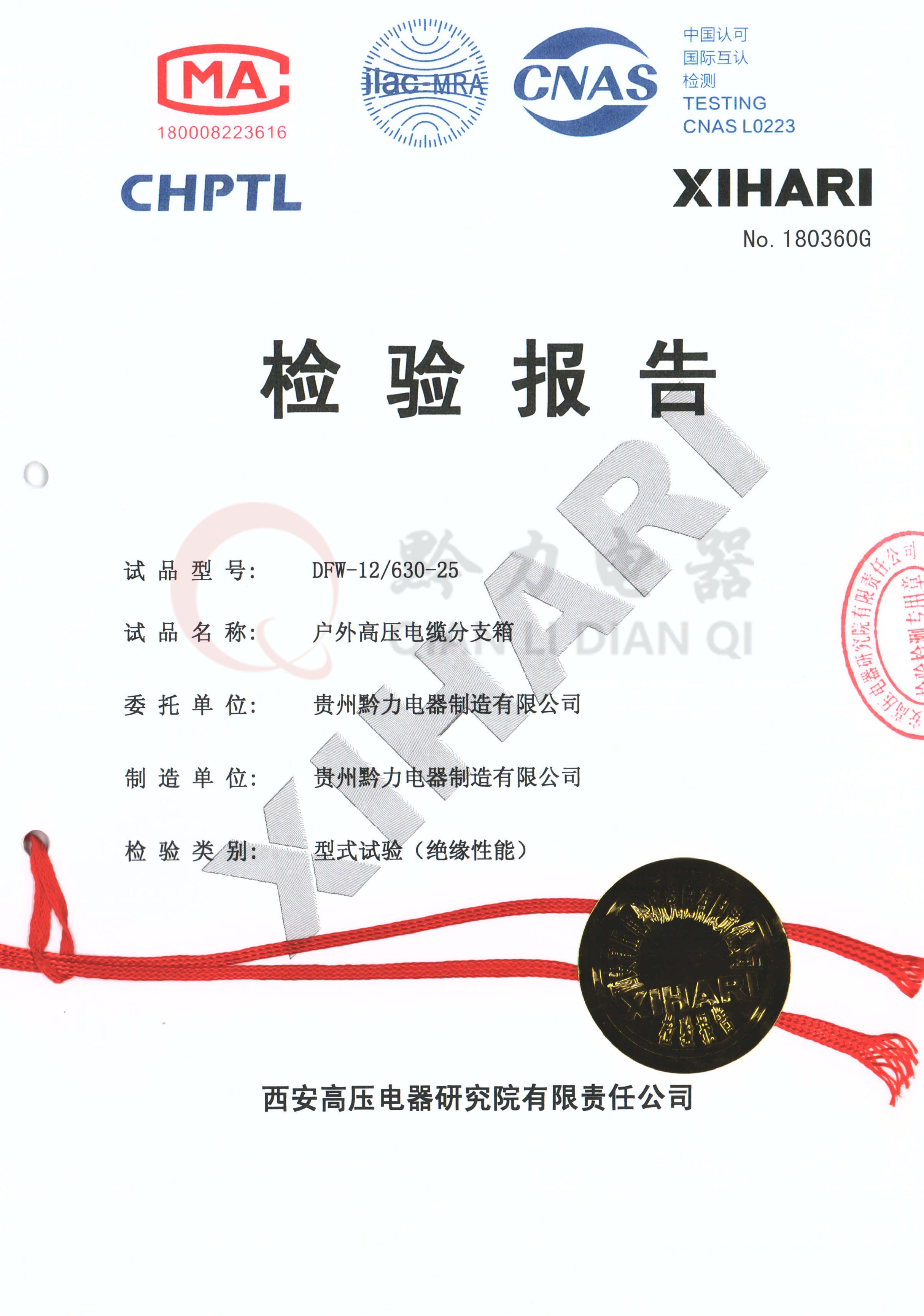 DFW試驗（yàn）報告封
